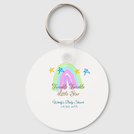 レトロレインボートゥインクルトゥインクルリトルスターベビーsh キーホルダー (正面)