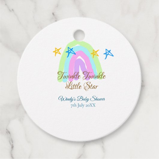 レトロレインボートゥインクルトゥインクルリトルスターベビーsh フェイバータグ (正面)