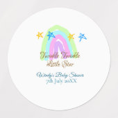 レトロレインボートゥインクルトゥインクルリトルスターベビーsh ラベル (デザイン2)