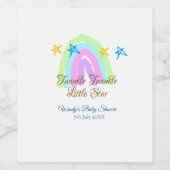 レトロレインボートゥインクルトゥインクルリトルスターベビーsh ワインラベル (シングルラベル)