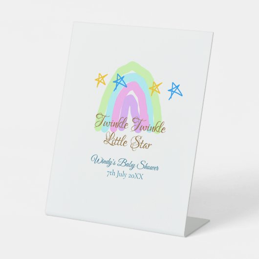 レトロレインボートゥインクルトゥインクルリトルスターベビーsh 台座サイン (正面)