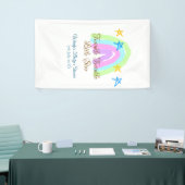 レトロレインボートゥインクルトゥインクルリトルスターベビーsh 横断幕 (トレードショー)