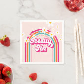 レトロレインボートータル10誕生日 スタンダードカクテルナプキン (インサイチュ)