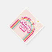 レトロレインボートータル10誕生日 スタンダードカクテルナプキン (角)