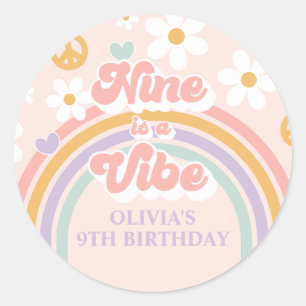 レトロレインボーナインはヴィベ9誕生日 ラウンドシール