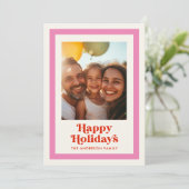 レトロレインボーハッピーホリデイズピンクフレーム1写真 シーズンカード (スタンド正面)