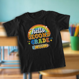 レトロレインボーハローセカンドグレードウィズイヤー Tシャツ