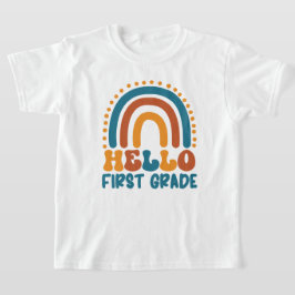 レトロレインボーハローファーストグレードボホカラフル Tシャツ