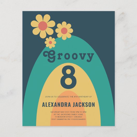 レトロレインボーバースデーパーティー チラシ (正面)