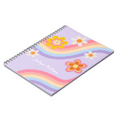 レトロレインボーパープル ノートブック (左側)