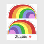 レトロレインボービニールステッカー シール (シート)