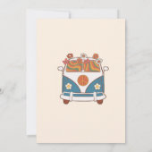 レトロレインボーファイブはVibe Groovy第5誕生日 招待状 (裏面)