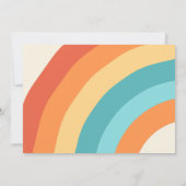 レトロレインボーファイブはVibe Groovy第5誕生日 招待状 (裏面)