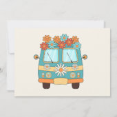 レトロレインボーファイブはVibe Groovy第5誕生日 招待状 (裏面)