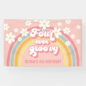 レトロレインボーフォーエバーグルーヴィー4th誕生日 横断幕 (横)