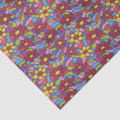 レトロレインボーフラワーパターン 薄葉紙 (詳細)