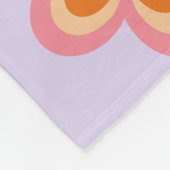 レトロレインボーフローラ フリースブランケット (角)