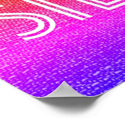 レトロレインボーブライトサイドハッピーやる気を起こさせる ポスター (角)