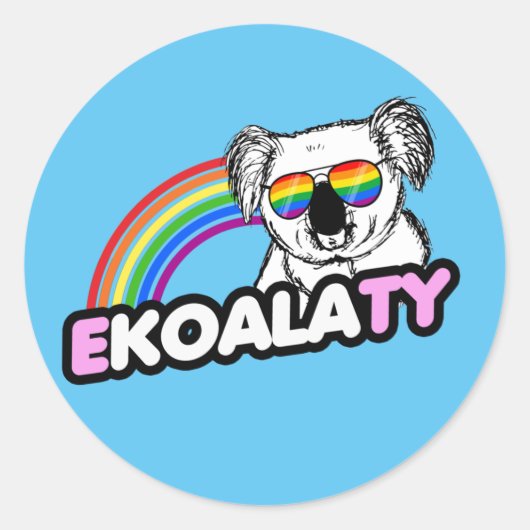 レトロレインボープライドTシャツ ラウンドシール