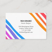 レトロレインボーミニマルストライプリスト 名刺 (裏面)