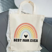レトロレインボー最高のマママエバートートバッグ、母の日 トートバッグ