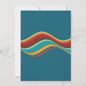 レトロレインボー誕生日60s 70s 80sヴィンテージパーティー 招待状 (裏面)