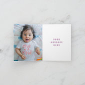 レトロレインボー&デイジーサンキューカード – ミント サンキューカード (内部)