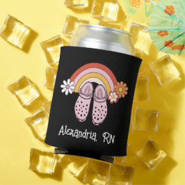 レトロレインボー&ラバーキャグモノグラム看護 缶クーラー