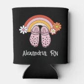 レトロレインボー&ラバーキャグモノグラム看護 缶クーラー (裏面)