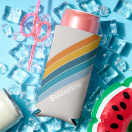 レトロレインボー（名前あり） スリム缶クーラー