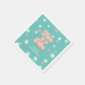 レトロレインボーFIVEはVibe Groovy 5誕生日 スタンダードカクテルナプキン (角)