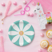 レトロレインボーFIVEはVibe Groovy 5誕生日 ペーパープレート (パーティー)