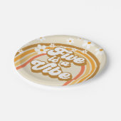 レトロレインボーFIVEはVibe Groovy 5誕生日 ペーパープレート (アングル)