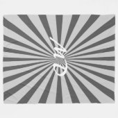 レトロレイ黒い透明+アイディア フリースブランケット (正面(横))