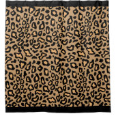 レトロレオパード印刷バスルームのシャワーカーテン シャワーカーテン (正面)