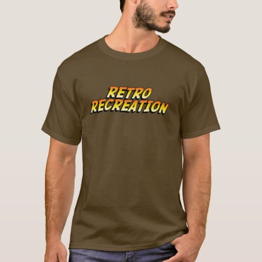 レトロレクリエーションインディアナジョーンズのロゴ Tシャツ (正面)