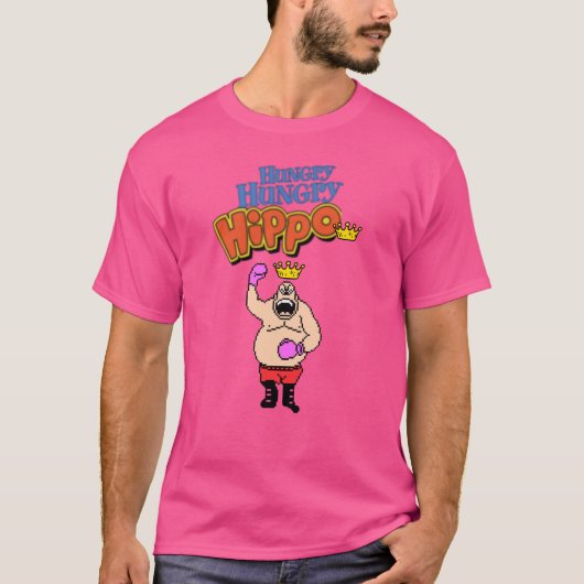 レトロレクリエーション空腹ヒッポ Tシャツ (正面)