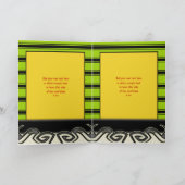 レトロレゲエビニールレコパーソナライズされたード カード (内部)