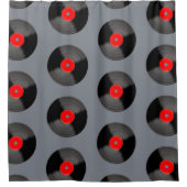 レトロレコードのシャワーカーテン シャワーカーテン (正面)