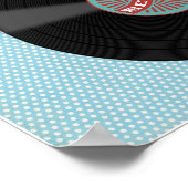 レトロレコードのピンアップガール ポスター (角)