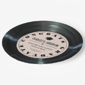 レトロレコードのピンク卒業 ペーパープレート (アングル)