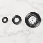 レトロレコードのミニマリストテーブルデコ結婚ール コンフェッティ (裏面)