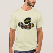 レトロレコードオーガニックメンズTシャツ Tシャツ (正面)