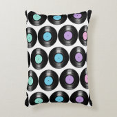 レトロレコードカラフルパターンデザイン アクセントクッション (正面(垂直))