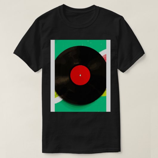 レトロレコードカラフル1 Tシャツ (デザイン正面)