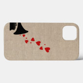 レトロレコードステレオ音楽愛好家ヒップスターハート Case-Mate iPhoneケース (裏面 (横))