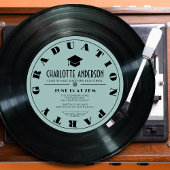 レトロレコードターコイズ卒業 招待状