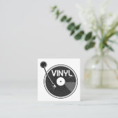 レトロレコードターンテーブル スクエア名刺 (スタンド正面)