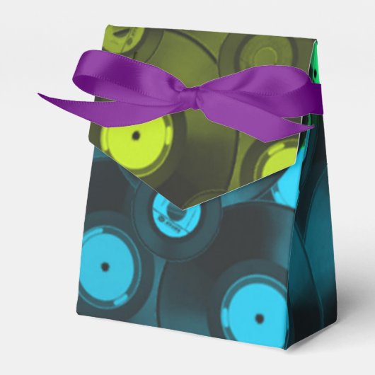 レトロレコードネオンカラフルコラージュ フェイバーボックス (正面サイド)