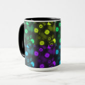 レトロレコードネオンカラフルコラージュ マグカップ (正面左)